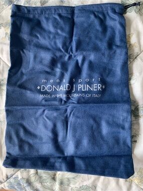 Donald J. Pliner Navy Blue Drawstring Storage Bag. Italy.  NEW